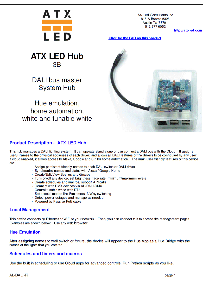 ATX LED Hub 3B Data Sheet